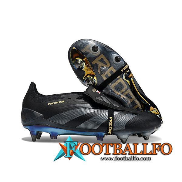 Adidas Botas De Fútbol Predator Elite Tongue SG Negro/Gris