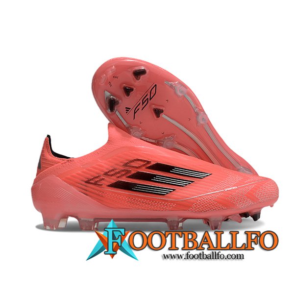 Adidas Botas De Fútbol F50 Elite Laceless FG Naranja/Rosa/Negro