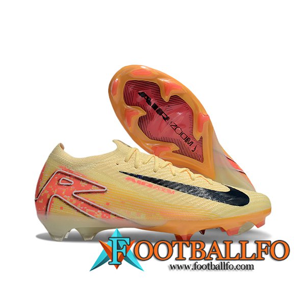 Nike Botas De Fútbol AIR Zoom Mercurial "Kylian Mbappé" Vapor 16 Elite XXV FG Amarillo/Naranja/Negro