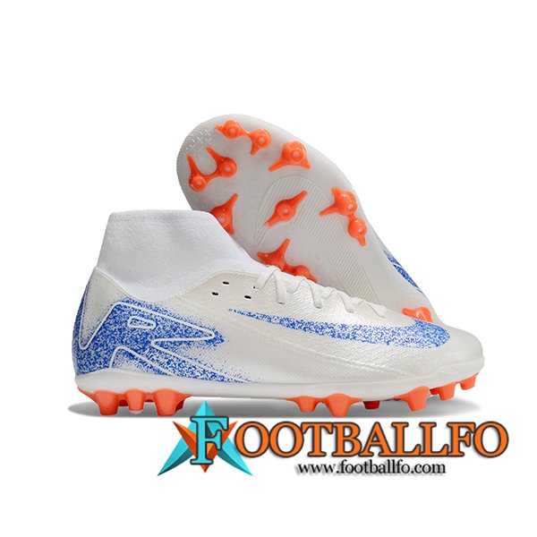 Nike Botas De Fútbol Mercurial Superfly 10 Academy Blanco/Azul/Naranja