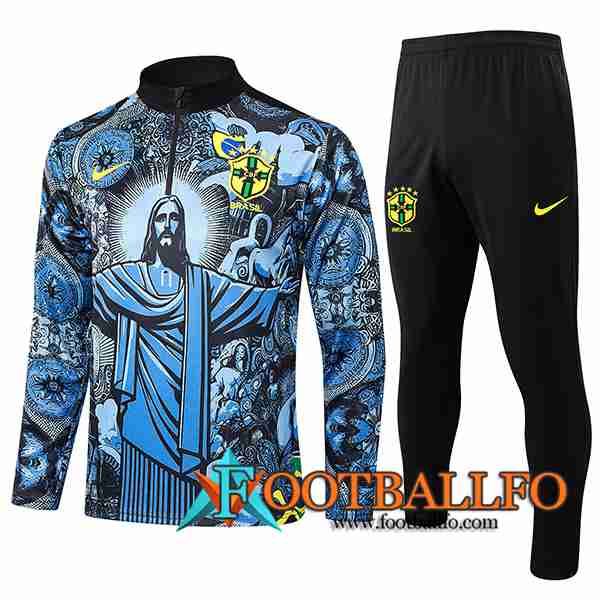 Chandal Equipos De Futbol Brasil Negro/Azul 2024/2025