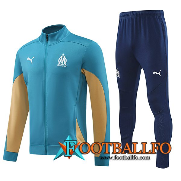 Chandal Equipos De Futbol Chaquetas Marsella Azul/Marrón 2024/2025