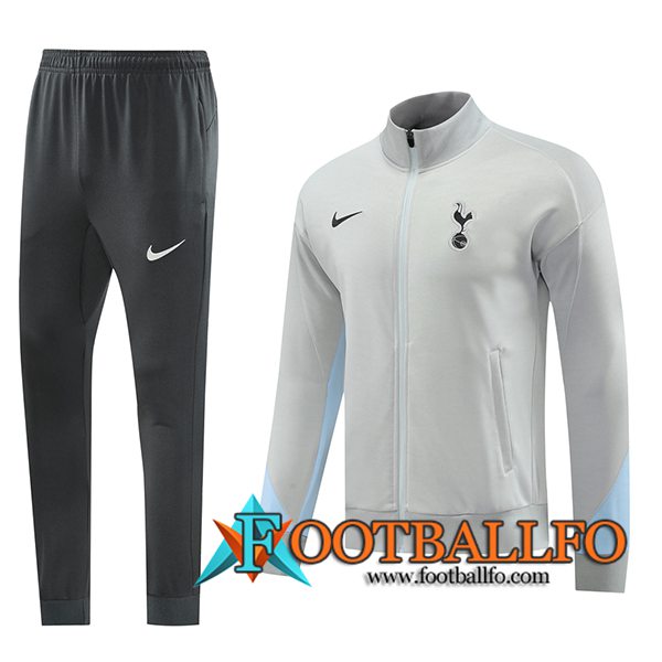 Chandal Equipos De Futbol Chaquetas Tottenham Hotspur Gris/Azul 2024/2025 -02