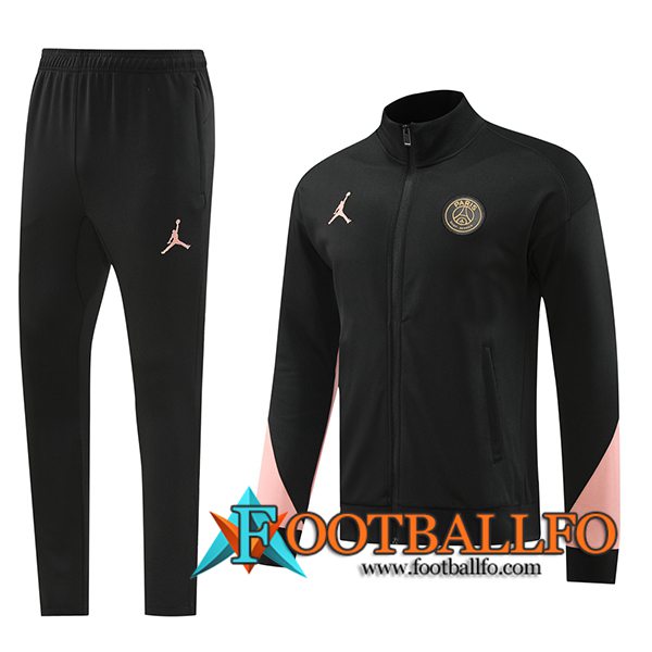 Chandal Equipos De Futbol Chaquetas PSG Negro/Rosa 2024/2025