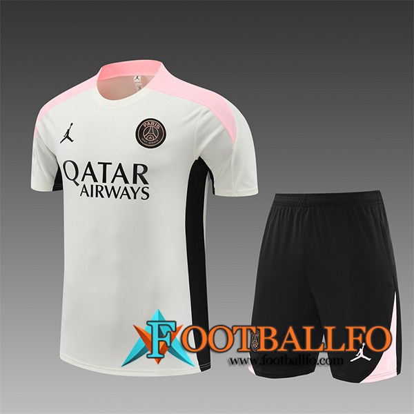 Camiseta Entrenamiento PSG Ninos Blanco/Rosa/Negro 2024/2025