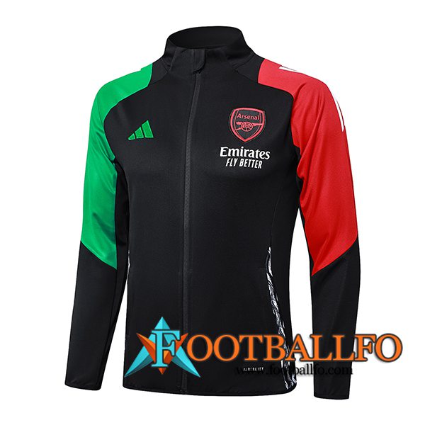 Chaquetas Futbol Arsenal Negro/Verde/Rojo 2024/2025