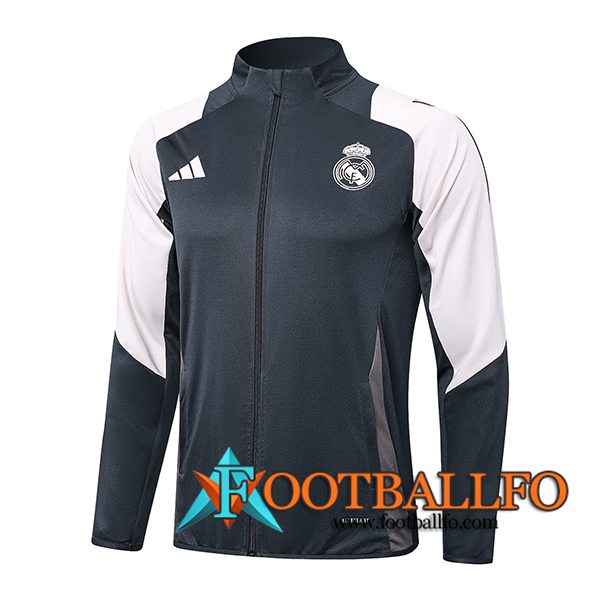 Chaquetas Futbol Real Madrid Gris/Blanco 2024/2025