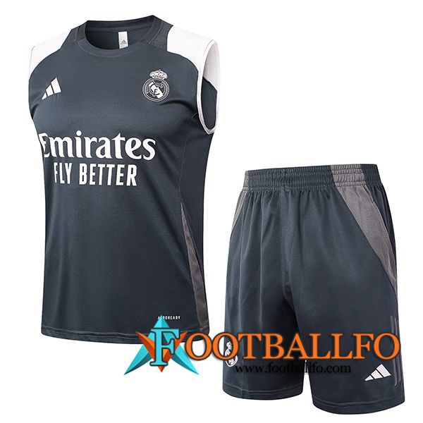 Camiseta Entrenamiento sin mangas Real Madrid Gris 2024/2025