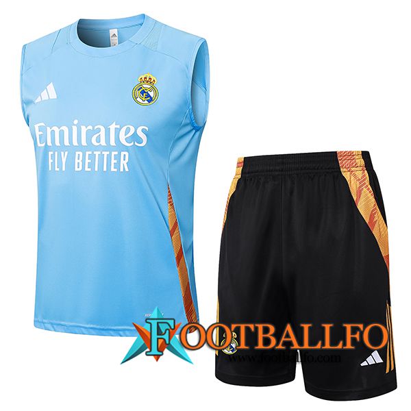 Camiseta Entrenamiento sin mangas Real Madrid Azul Claro 2024/2025