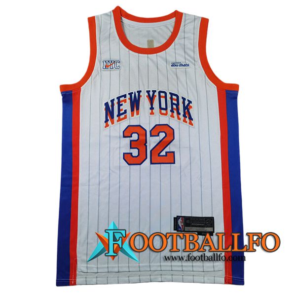 Camisetas De Futbol New York Knicks (TOWNS #32) 2024/25 Blanco/Naranja/Azul