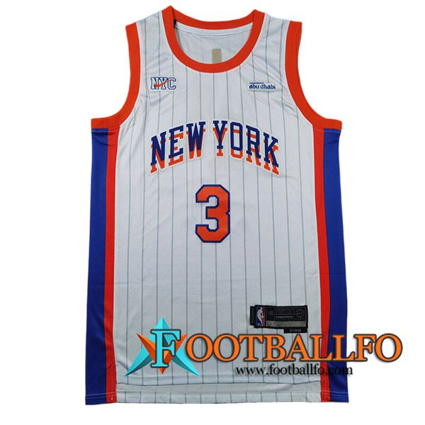 Camisetas De Futbol New York Knicks (HART #3) 2024/25 Blanco/Naranja/Azul