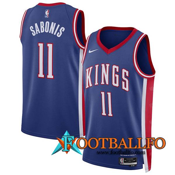 Camisetas De Futbol Sacramento Kings (SABONIS #11) 2024/25 Azul/Rojo/Blanco