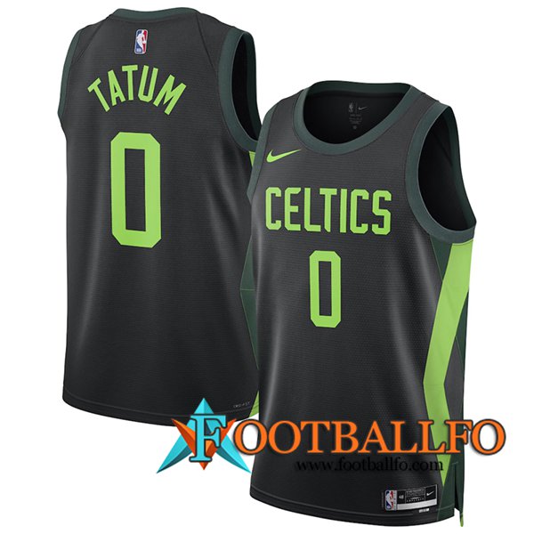 Camisetas De Futbol Boston Celtics (TATUM #0) 2024/25 Negro/Verde -04