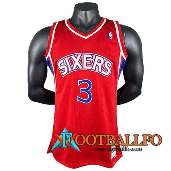 Camisetas De Futbol Philadelphia 76ers (IVERSON #3) 2023/24 Rojo/Azul