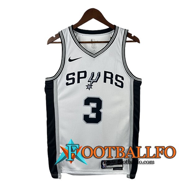 Camisetas De Futbol San Antonio Spurs (PAUL #3) 2024/25 Blanco/Negro