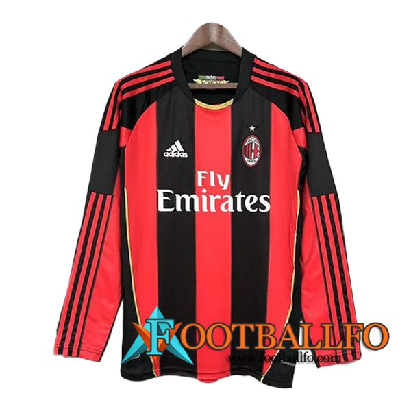 Camisetas De Futbol AC Milan Retro Segunda Manga Largas 2010/2011