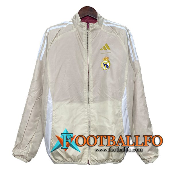 Rompevientos Real Madrid Beige/Blanco 2024/2025