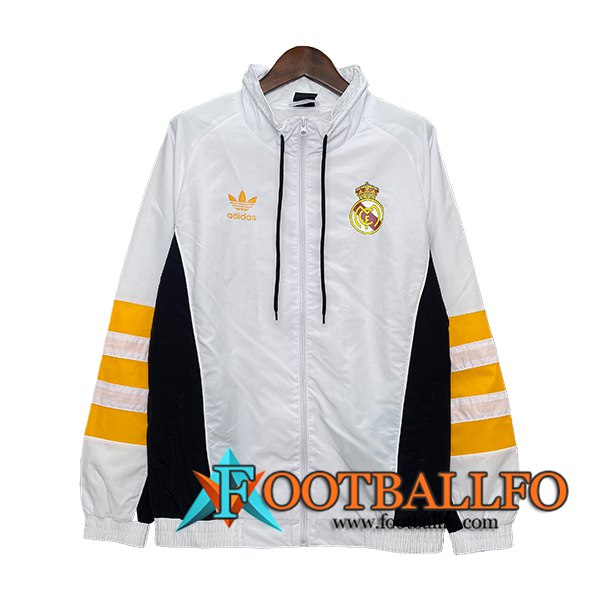 Rompevientos Real Madrid Blanco/Amarillo/Negro 2024/2025