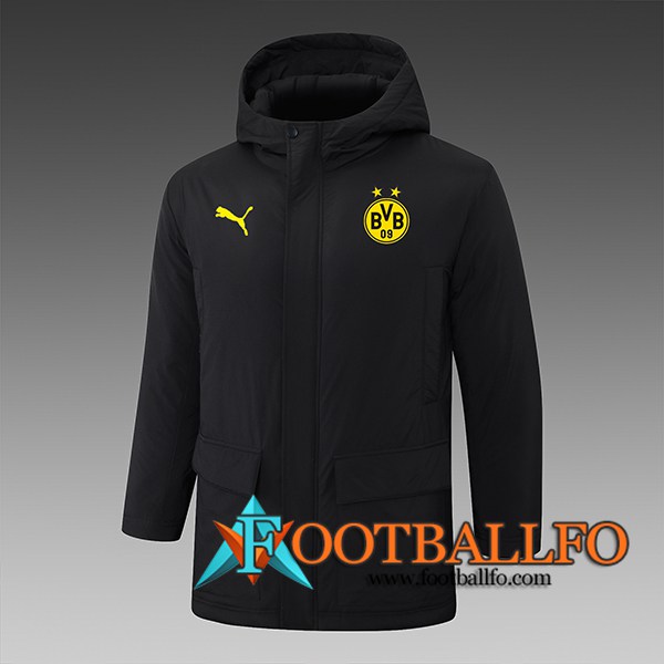 Chandal Plumas Con Capucha Dortmund Negro 2024/2025