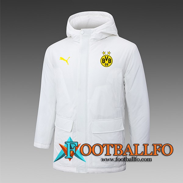 Chandal Plumas Con Capucha Dortmund Blanco 2024/2025