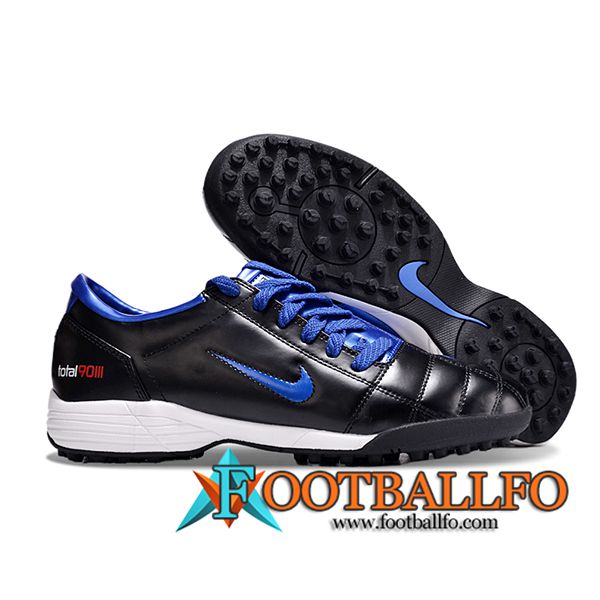 Nike Botas De Fútbol T90 TF Negro/Azul