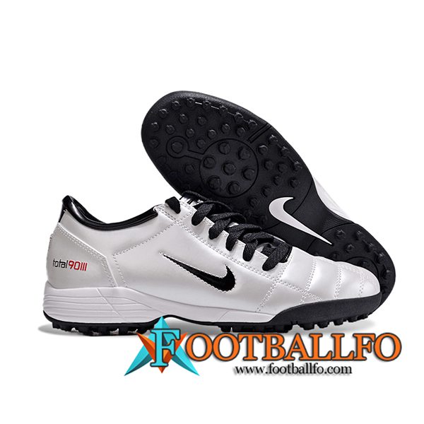 Nike Botas De Fútbol T90 TF Blanco/Negro