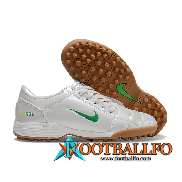 Nike Botas De Fútbol T90 TF Blanco/Verde