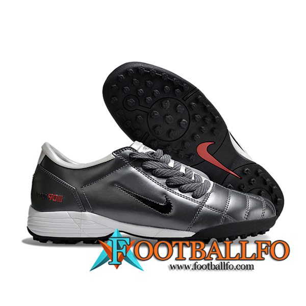 Nike Botas De Fútbol T90 TF Gris/Negro -04