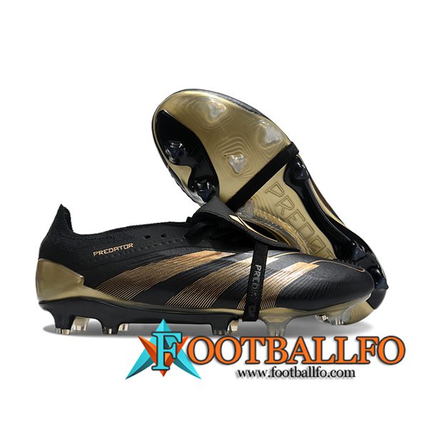 Adidas Botas De Fútbol Predator Elite Tongue FG Negro/Amarillo -03