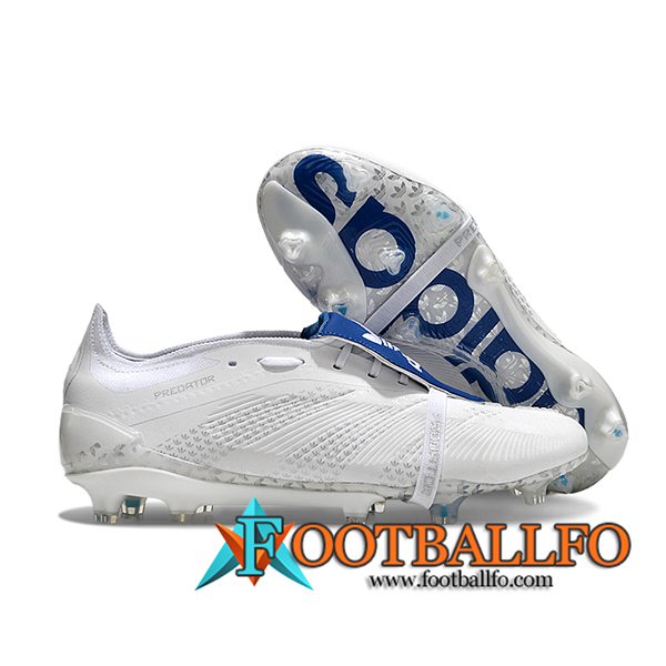 Adidas Botas De Fútbol Predator Elite Tongue FG Blanco/Azul