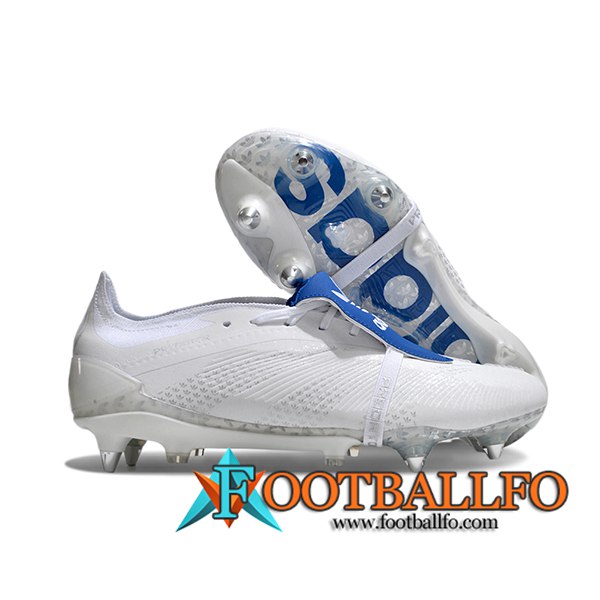 Adidas Botas De Fútbol Predator Elite Tongue SG Blanco/Azul