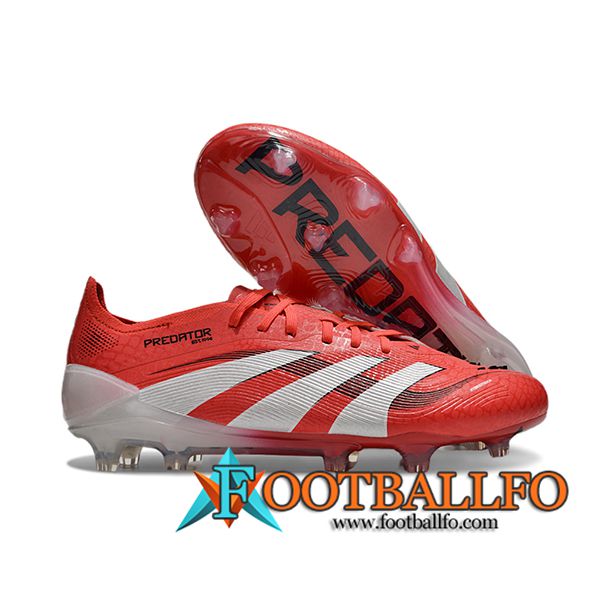 Adidas Botas De Fútbol 25 Predator Elite FG Rojo/Blanco