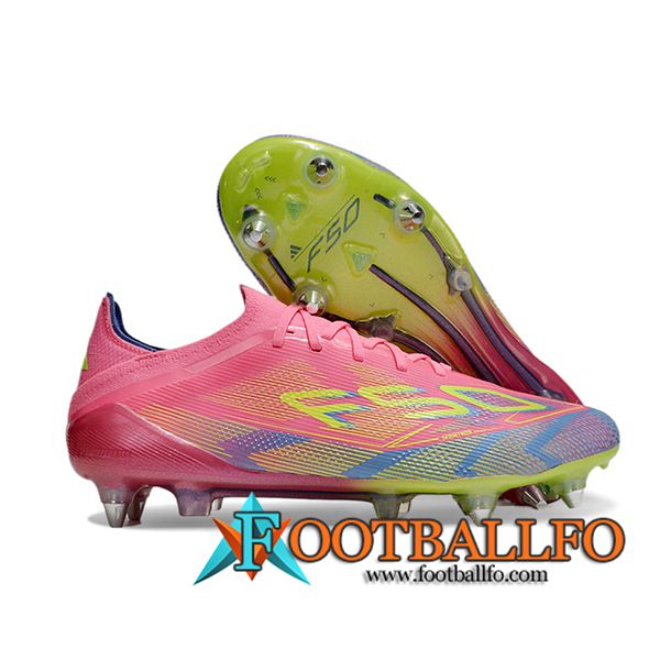 Adidas Botas De Fútbol F50 Elite SG Rosa/Verde/Azul