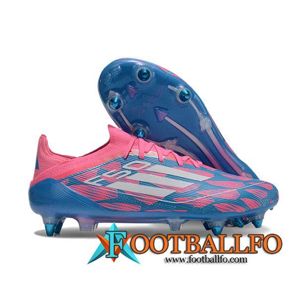 Adidas Botas De Fútbol F50 Elite SG Rosa/Azul/Blanco