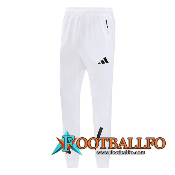 Pantalon Entrenamiento Adidas Blanco/Negro 2024/2025