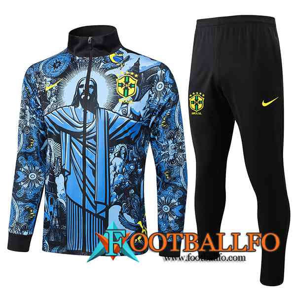 Chandal Equipos De Futbol Chaquetas Brasil Azul/Negro 2024/2025