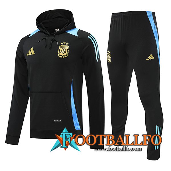 Chaqueta Con Capucha Chandal Argentina Azul/Negro 2024/2025