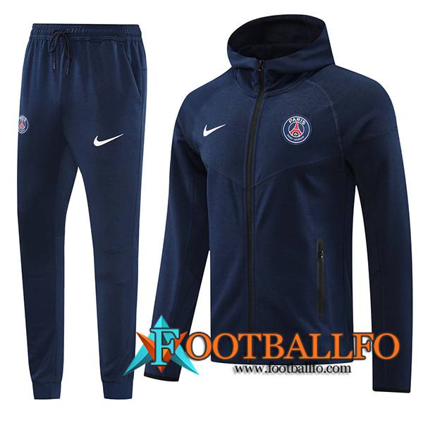 Chaqueta Con Capucha Chandal Rompevientos Chaqueta PSG azul real 2024/2025