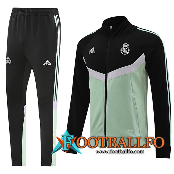 Chandal Equipos De Futbol Chaquetas Real Madrid Verde/Negro 2024/2025