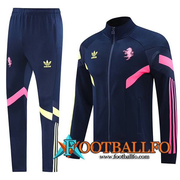 Chandal Equipos De Futbol Chaquetas Juventus Azul/Amarillo/Rosa 2024/2025