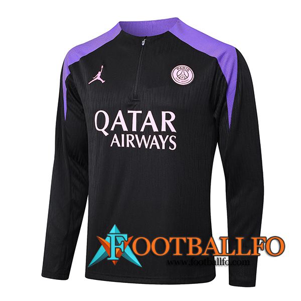 Sudadera De Entrenamiento PSG Negro/Violeta 2024/2025 -02