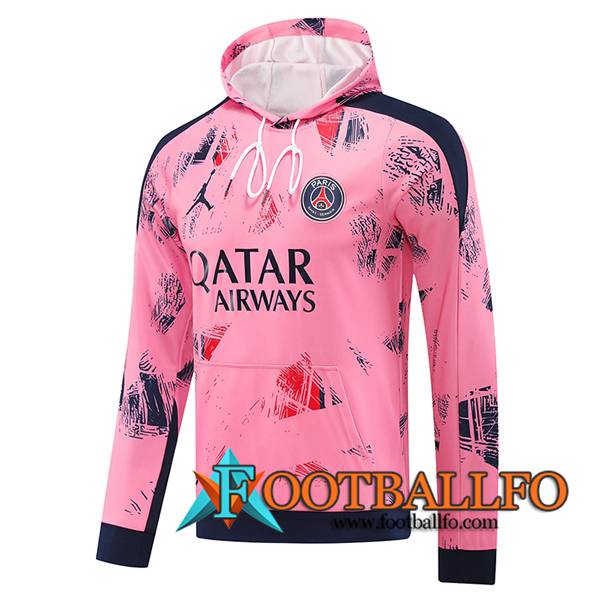 Sudadera De Entrenamiento Capucha PSG Rosa/Violeta 2024/2025