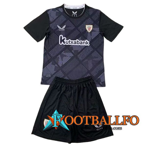 Camisetas De Futbol Athletic Bilbao Ninos Portero Negro 2024/2025