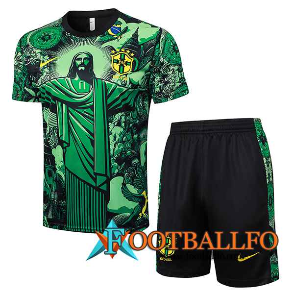 Camiseta Entrenamiento Brasil Verde/Negro 2024/2025