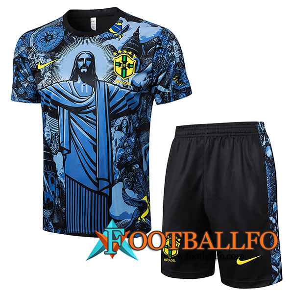 Camiseta Entrenamiento Brasil Azul/Negro 2024/2025