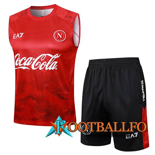 Camiseta Entrenamiento sin mangas SSC Napoli Rojo 2024/2025