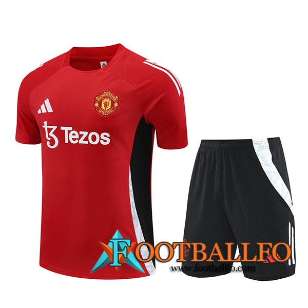 Camiseta Entrenamiento Manchester United Rojo/Negro 2024/2025