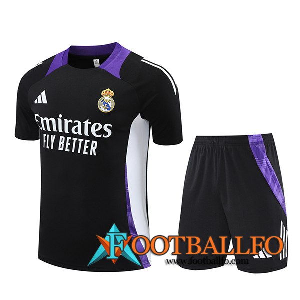 Camiseta Entrenamiento Real Madrid Negro/Blanco/Violeta 2024/2025