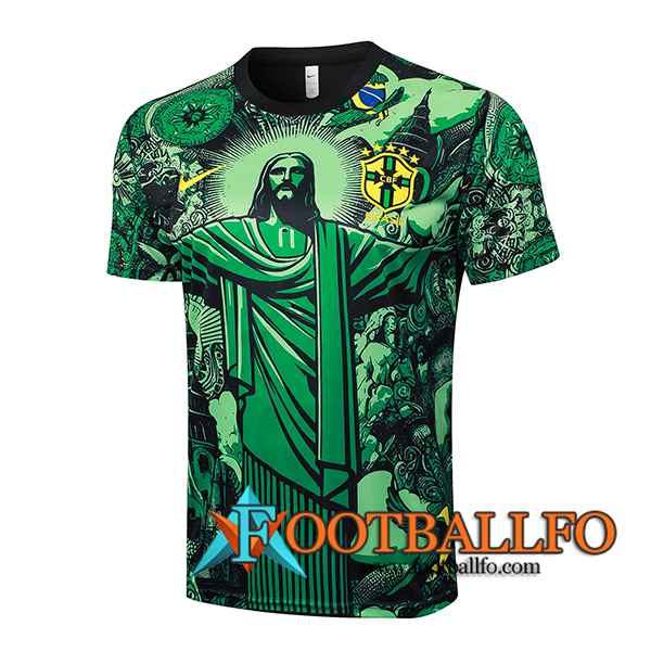 Camiseta Entrenamiento Brasil Verde/Negro 2024/2025