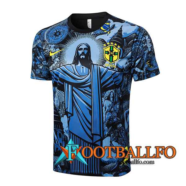 Camiseta Entrenamiento Brasil Azul/Negro 2024/2025